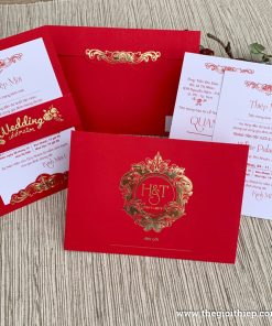 Thiệp cưới TGTGR2022 màu đỏ ấn tượng