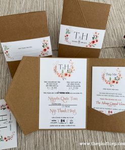 Thiệp cưới TGTGR2025 giấy kraft