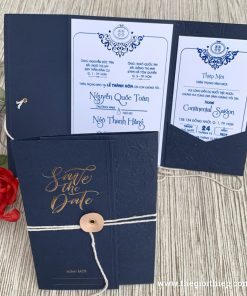 Thiệp cưới TGTGR2026 màu xanh dương