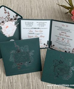 Thiệp cưới TGTGR2031 ẩn hiện sang trọng lãng mạn